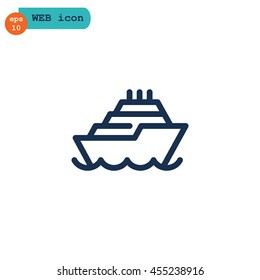 Ship icon Flat.
