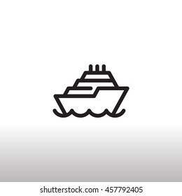 Ship icon Flat.