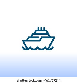 Ship icon Flat.