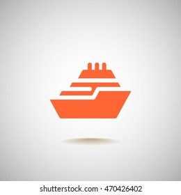 Ship icon Flat .