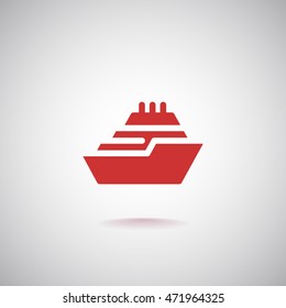 Ship icon Flat .