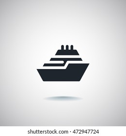 Ship icon Flat .