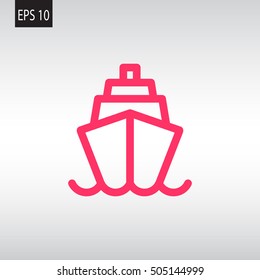 Ship icon Flat.