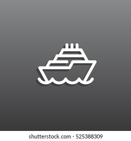 Ship icon Flat.