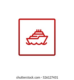 Ship icon Flat.