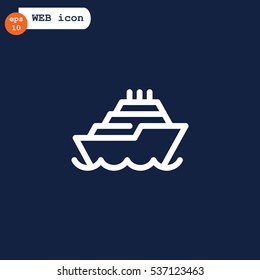 Ship icon Flat.