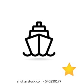 Ship icon Flat.