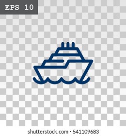 Ship icon Flat.