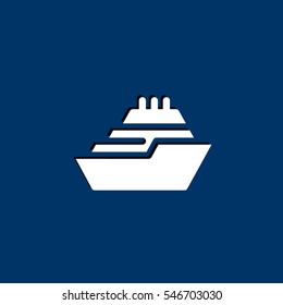 Ship icon Flat .