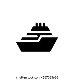 Ship icon Flat .