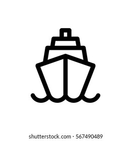 Ship icon Flat.