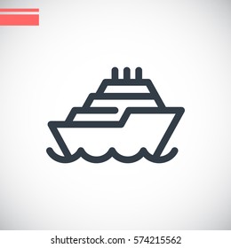 Ship icon Flat.