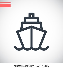 Ship icon Flat.