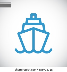 Ship icon Flat.