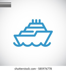 Ship icon Flat.