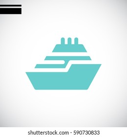 Ship icon Flat .