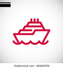 Ship icon Flat.