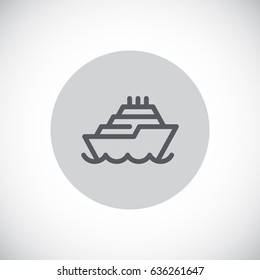Ship icon Flat.