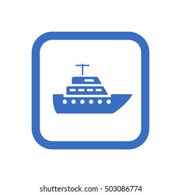 Ship icon.  Flat design.