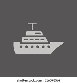 Ship icon.  Flat design.