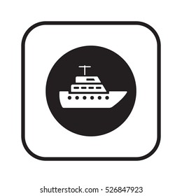 Ship icon.  Flat design.