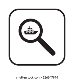 Ship icon.  Flat design.