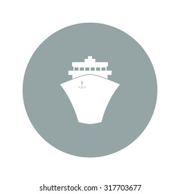 Ship icon. Flat design style eps 10