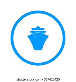 Ship icon. Flat design style eps 10