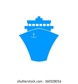 Ship icon. Flat design style eps 10