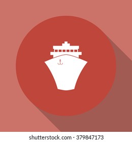 Ship icon. Flat design style eps 10