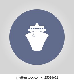 Ship icon. Flat design style eps 10