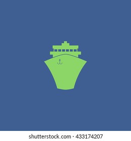 Ship icon. Flat design style eps 10