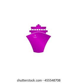Ship icon. Flat design style eps 10