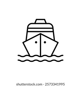 Ship icon Flat fill set collection