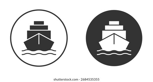 Ship icon flat. Illustration isolated vector sign symbol