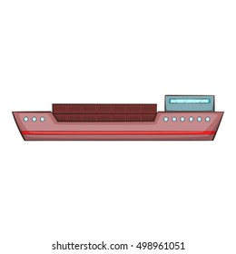Ship icon. Flat illustration of ship vector icon for web