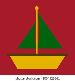 Ship icon flat. pictogram on background. Vector illustration symbol