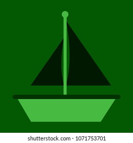 Ship icon flat. pictogram on background. Vector illustration symbol