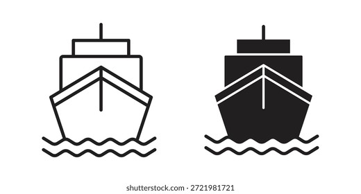 Icono de envío icono plano simple. Versión Liner - Vector de stock.