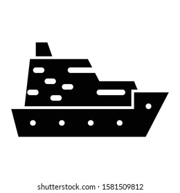 ship icon glyph vector design