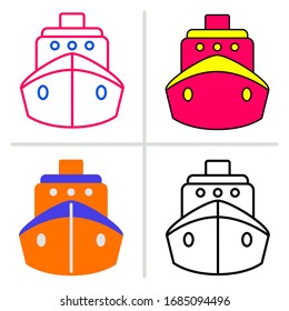Icono de envío. Ilustración de elemento gráfico sobre fondo blanco.