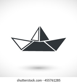 Ship icon. Graphic symbol web design, logo. Gray glyph on a white background. Isolated sign.
