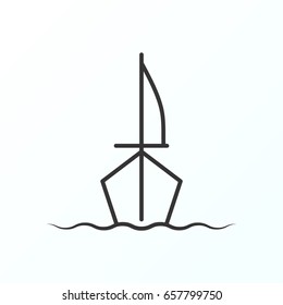 Ship icon illustration isolated vector sign symbol
