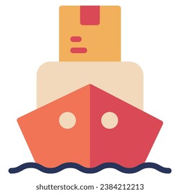 Ship icon illustration, for uiux, infographic, etc