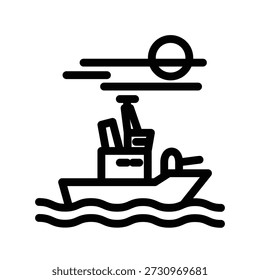 Ship icon illustration vector design template