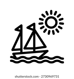 Ship icon illustration vector design template
