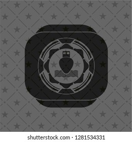 ship icon inside black emblem