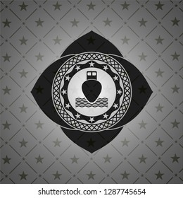 ship icon inside dark badge