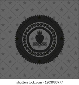 ship icon inside dark emblem