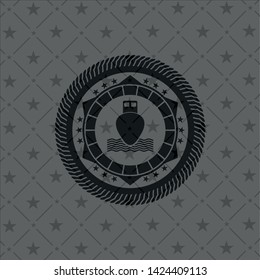 ship icon inside dark emblem